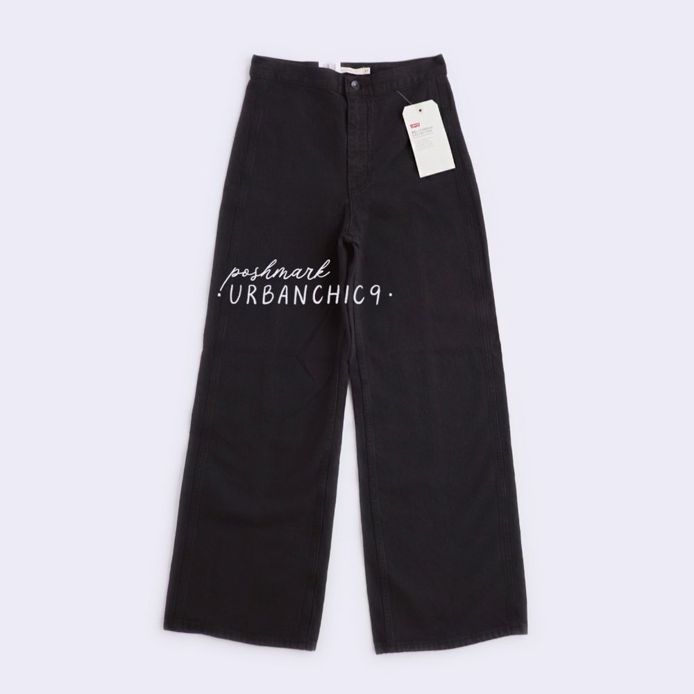 LEVI'S Wellthread Ribcage Wide Leg Jean Black 26 - Picture 3 of 11
